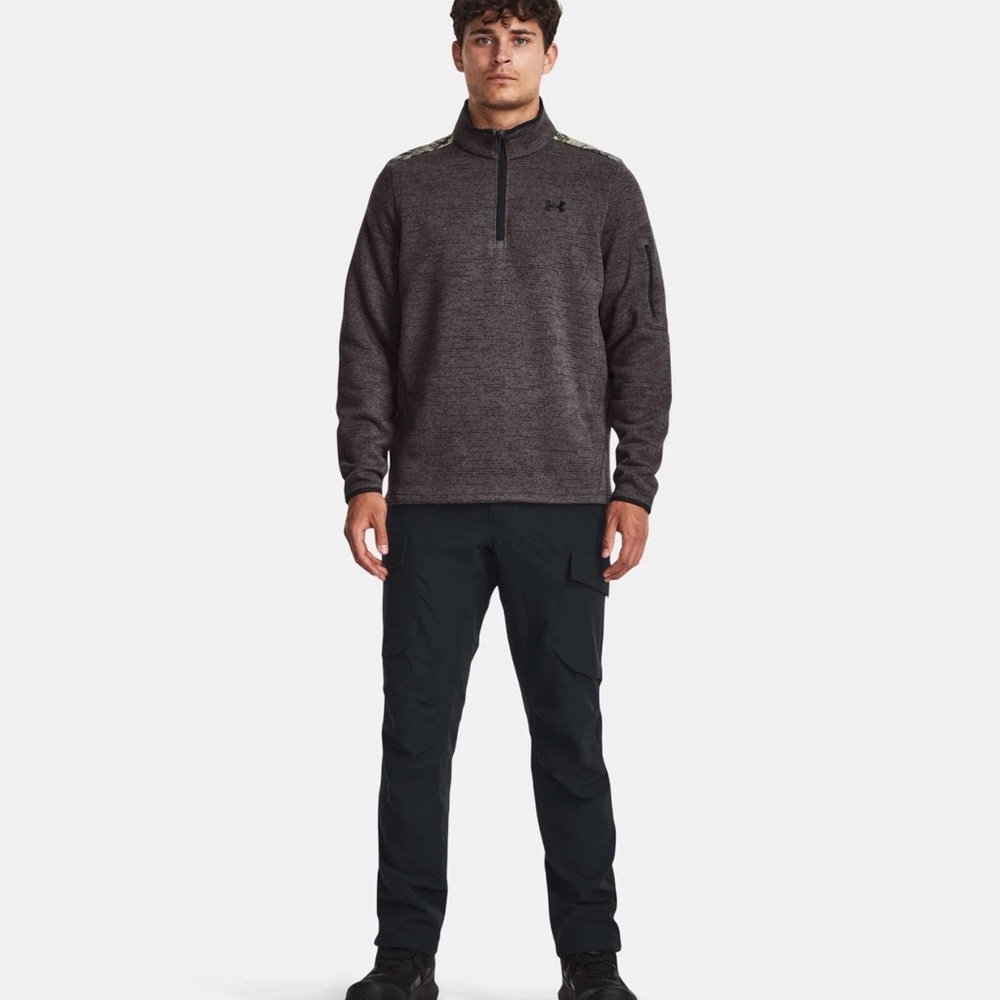 NWT Under Armour UA Specialist Camo Knit Pullover Quarter Zip 2XL - Picture 10 of 11